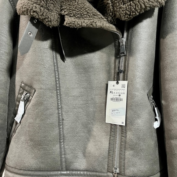 Zara Double Faced Jacket Gray 3548/243 - Picture 3 of 6